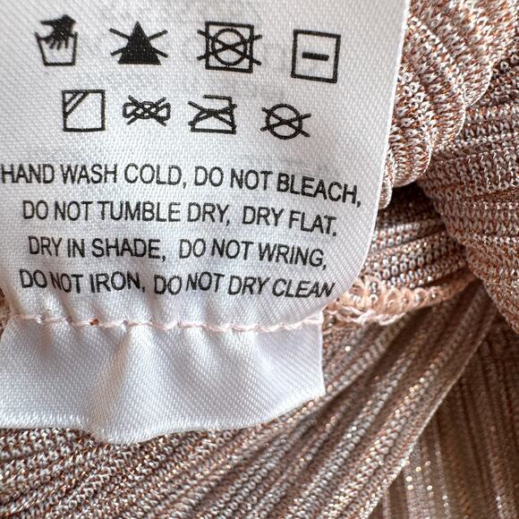 Sabina Musayev Womens Carry Mini Dress Size S Sparkle Party Occasion Rose Gold - Picture 8 of 9